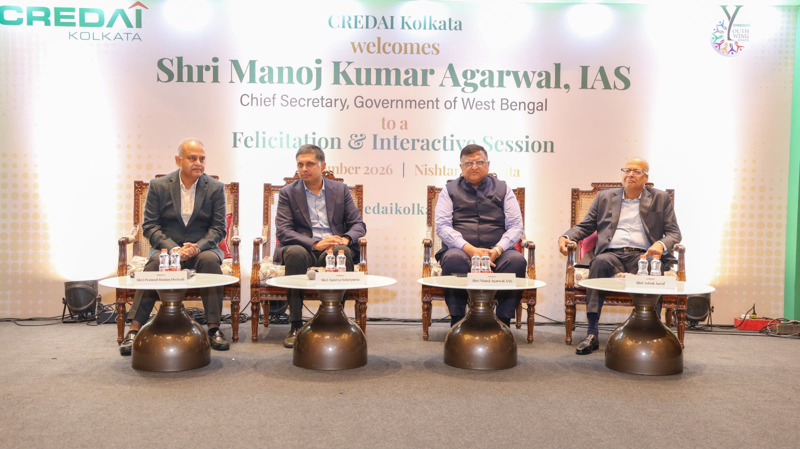 Felicitation of Shri Manoj Kumar Agarwal, IAS, Chief Secretary, GoWB by CREDAI Kolkata