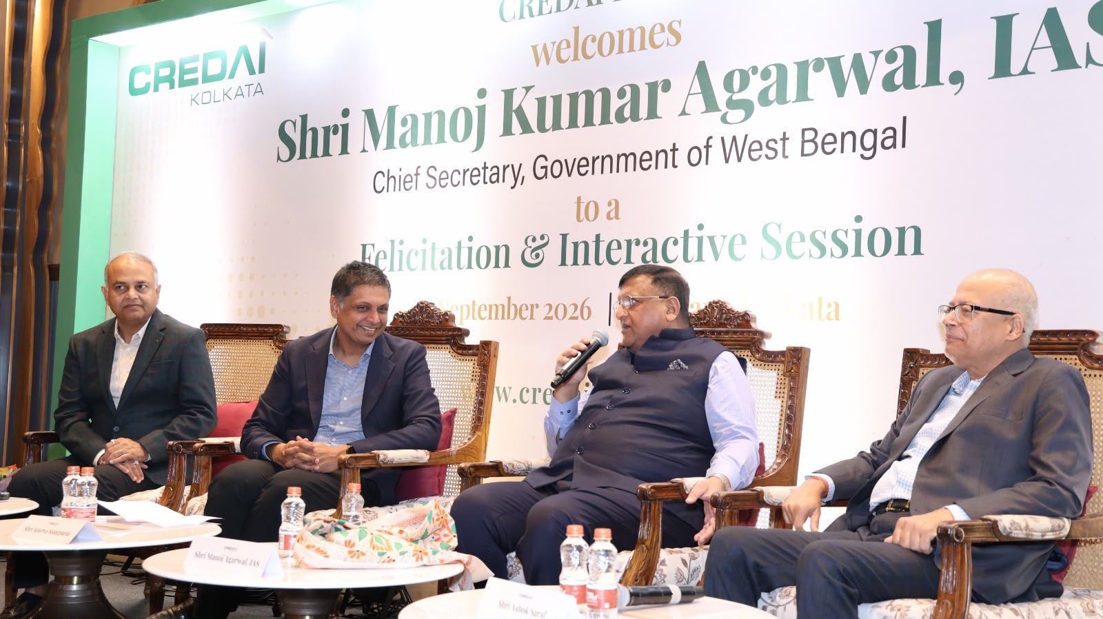 Felicitation of Shri Manoj Kumar Agarwal, IAS, Chief Secretary, GoWB by CREDAI Kolkata